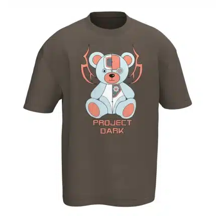 PROJECT DARK PREMIUM T-SHIRT | 270 GSM Unique Teddy Bear Futuristic Streetwear Graphic Tee